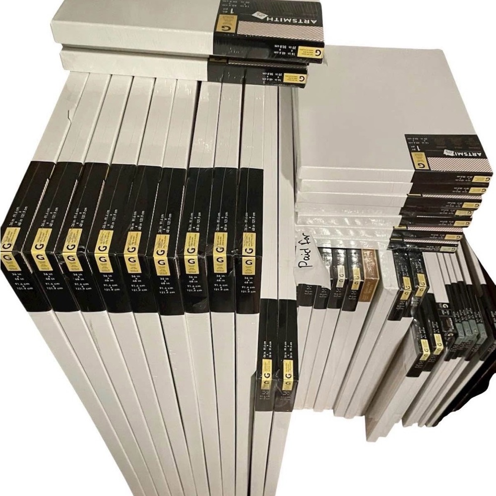 ARTSMITH White Canvas Set of 6 chose your size 2x24 ,36x24,18x20